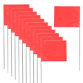 Marking 50 Pack Yard Flags - 12 x 2.5 x 3.5 Inch Landscape Flags for Lawn, Survey, Sprinkler, Irrigation (Red) - color: Red, size: 50Pack
