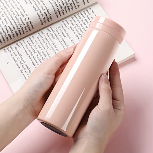 Mini Thermos Cute Water Bottle - 7 oz Tiny Insulated Vacuum 18/10 Stainless Steel Small Flask - Leak Proof & Spill Proof & Keeps Cold and Hot for Drink, Coffee, Tea - Pink - color: Pink, size: 6.8 Ounces