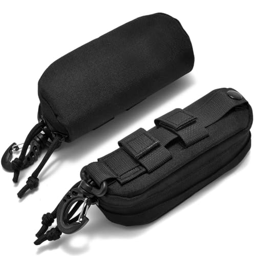 Tactical MOLLE Protective Eyeglass Case Military Sunglasses Storage Box - color: Black
