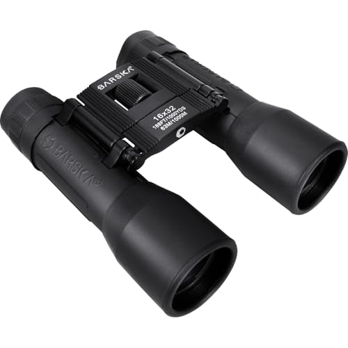 Barska Lucid View Compact Binoculars - Roof Prisms, Fully Coated Optics, Center Focus, Rubber Armor Grip – Lightweight for Hiking, Bird Watching, Travel - size: 16x32