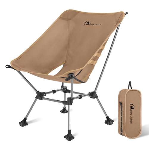MOON LENCE Portable Camping Chair Plus, Larger & Roomier, Compact and Lightweight, Folding Chair for Backpacking Hiking Beach, Ultralight Camp Chair 330Lbs Capacity