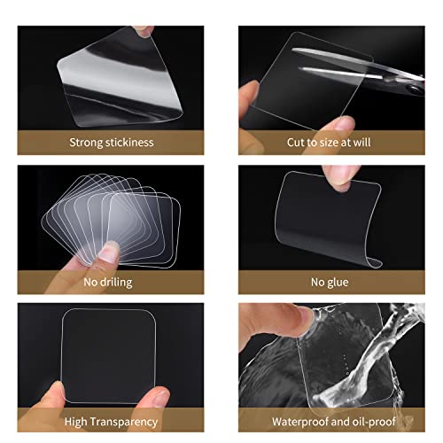 Double Sided Adhesive Mounting Pads, Waterproof Sticky Tape,50Pcs | Square Stick pad,Two Sided Precut,Double Sided Tape Washable Sticky Pad for Walls, Hanging Pictures, DIY Craft Home Office - size: 50Pcs