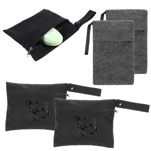 2Pcs Travel Soap Bar Bag with 2 Pcs Foaming Nets, Quick Dry Soap Pouch Bar Soaps Case for Baths or Showers Travel Portable Case Bars Cleaner Pouch Saver Pocket for Camping Enthusiasts（Black & Grey）