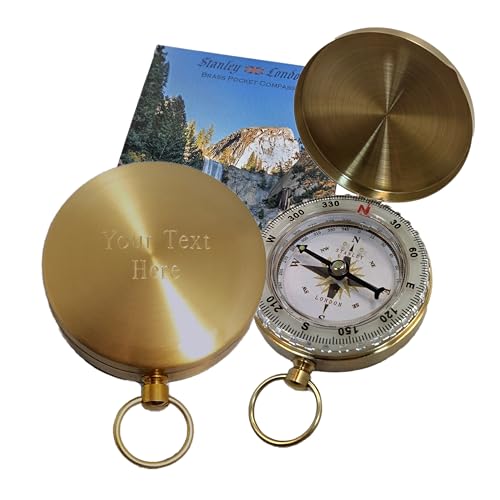 Glow in the Dark Brass Pocket Compass for Kids – Waterproof Navigation Tool for Camping, Hiking, Backpacking, Orienteering, Hunting, Survival Gear, Outdoor Safety & Adventure Gift