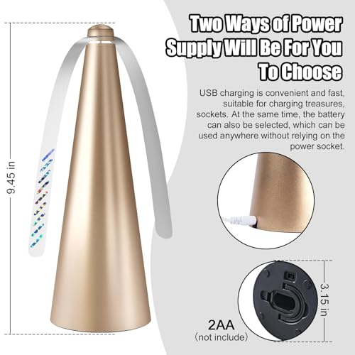 Fly Fans for Tables, 4 Pcs Food Fan to Keep Flies Away (Golden) - size: 4P
