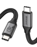 Silkland 80Gbps USB4 for Thunderbolt 5 Cable 3.3FT, 120Gbps Bandwidth, 240W | up to 4K@540Hz/Dual 8K, USB-IF Certified, Braided USB C Video Cable Compatible for Thunderbolt 4, SSD, MacBook, iPhone17 - size: 3.3 Feet