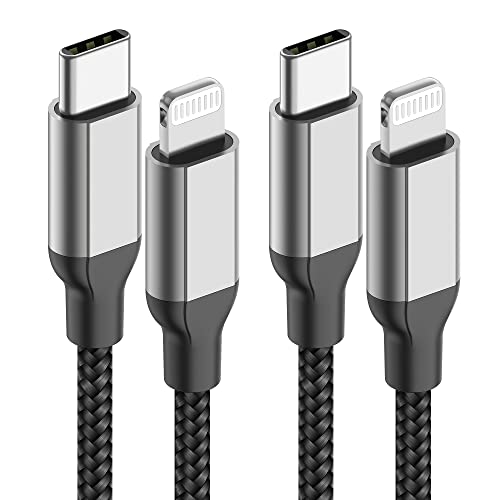 2Pack MFi Certified 6ft USB-C to Lightning Cable for iPhone 14/13/12, iPad - size: 6FT