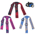 M METERXITY 3-Pack Headlamp Strap Replacement Headband, High Elastic Headlamp Adjustable Bicycles Head Band Belt for Flashlight Camping Riding [Gray Blue, Blue Pink, Black Red, 1.65"/42mm] - color: Gray Blue, Blue Pink, Black Red