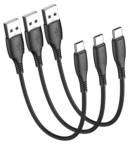 USB C Cable Short 1FT 3Pack, 12 inch USB Type C Fast Charger Cord for Galaxy S25 S9 S8 Plus Note 9 8, Power Bank and Other USB-C Devices - size: 1FT