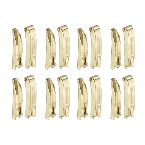 uxcell 8Set Double Open Zipper Repair Latch Kits, #3 Copper Insert Pins Zipper Stopper for Bags Coats Jackets Zippers Repairing Replacement, Light Gold - color: Light Gold, size: #3