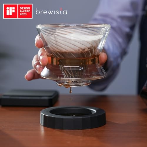 Brewista Tornado Duo Pour Over Coffee Dripper, Insulated Double Wall Glass, Easy-To-Clean Drip Coffee Maker for Home & Office(1-2 Cups) - size: 1-2 Cups
