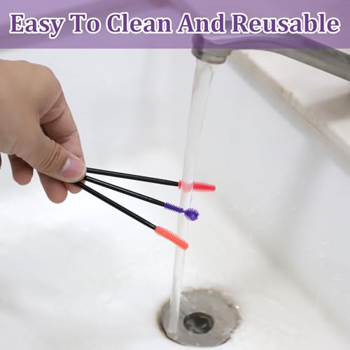 12 Pcs Silicone Nook and Cranny Brush Crevice Cleaning Brushes 3 Styles Sewing Machine Cleaning Brushes Tiny Brush for Sewing Machine, Keyboard, Small Spaces, Orange Purple Red