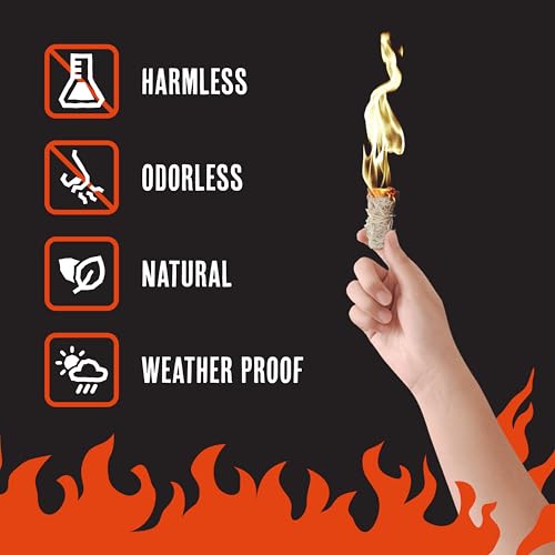 Fire Starters, 50 Count Natural Fire Starters for Grill and Charcoal, Fire Starters for Fireplace, Fire Pit and Campfires, Odorless All Weather Fire Starter for BBQ, Smoker and Pellet Stove