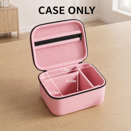 Comecase Large Travel 4K Vlogging Camera Case for Duluvulu/for AUREAPIX | Outdoor Camera Storage with 2 Dividers and Mesh Pocket, for Vloggers and Content Creators, Trip Ready, Pink - Case Only - color: Pink+Black Zipper, size: L
