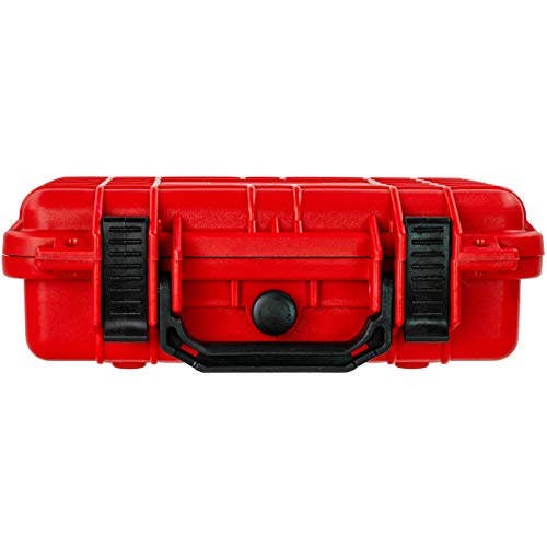 Eylar Protective Gear and Camera Hard Case Waterproof Dry Box with Foam 11.6 Inch 8.3 Inch 3.8 Inch (Red) - color: Red