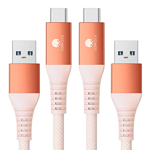 CONMDEX Android Auto USB Cable [3ft, 2-Pack] 10Gbps, 3A Fast Charging - color: Orange, size: 3ft+3ft, style: 2Pack
