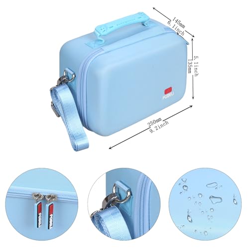 FBLFOBELI EVA Camera Case for Canon EOS Rebel T7/T8i/T5/R50/R100 | Hard EVA Shell, Shockproof & Water-Resistant, Custom Molded Interior, Detachable Shoulder Strap, Travel Storage Bag, Blue - color: Blue