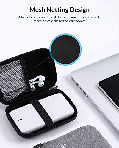 ORICO Hard Drive Case 2.5 inch External Drive Storage Carrying Bag Waterproof Shockproof with Inner Size 5.5x3.5x1.0inch for Organizing HDD and Electronic Accessories,Grey(PHD-25) - color: Grey