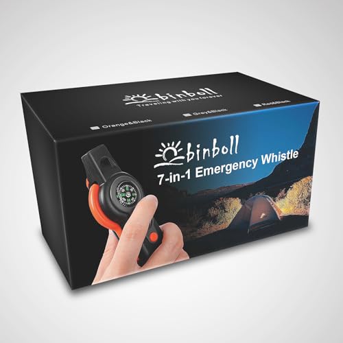 Emergency Survival Function Whistle, Outdoor Multifunctional Tool Safety Whistle with Lanyard, Ideal for Kayaking, Boating, Hiking, Camping, Climbing, Hunting,Rescue Signaling - color: blue2