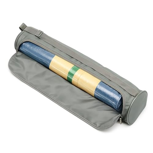 Oxford Yoga Mat Bag with Zipper Closure, Thickened Shoulder Carry Yoga Tote for Mat Storage and Outdoor Practice (Grey) - color: Grey