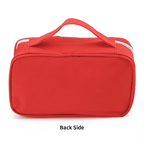 Portable Empty First Aid Kit Bag, Travel Medicine Pouch, Small Medical Bag (2 Pieces Red) - color: 2 Pieces Red