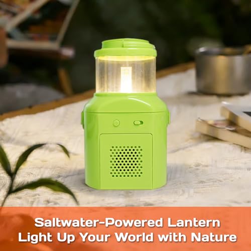 Saltwater LED Emergency Light No Battery Hurricane Survival Lantern | Water activated design provides bright emergency light anytime using salt water without batteries.