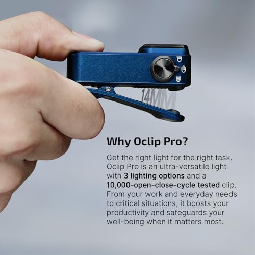 OLIGHT Oclip Pro Rechargeable EDC Clip-on Flashlight, Midnight Blue - color: Midnight Blue