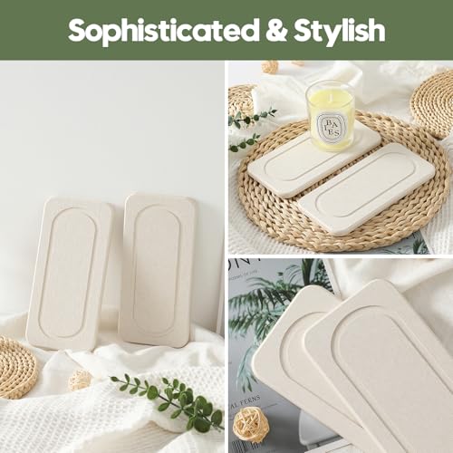 2Pack Diatomite Stone Sink Tray, Water Absorbing Faucet Mat for Kitchen & Bathroom Counter, Quick Dry Decorative Soap Dish Makeup Vanity Caddy,Dispenser Sponge Holder Organizer, Beige-8"x 3.8" - color: 2 Pack - Beige - 8"x 3.8"