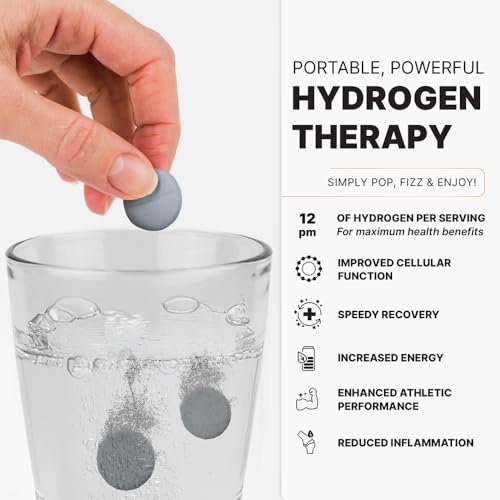 UltraLux Health Hydrogen Water Tablets, Raspberry Flavor, 60 Count, Energy and Focus Support, up to 12 parts per million (ppm)