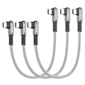 Right Angle USB C to USB C Cable 1FT 3Pack 65w - color: Grey and White, size: 1FT
