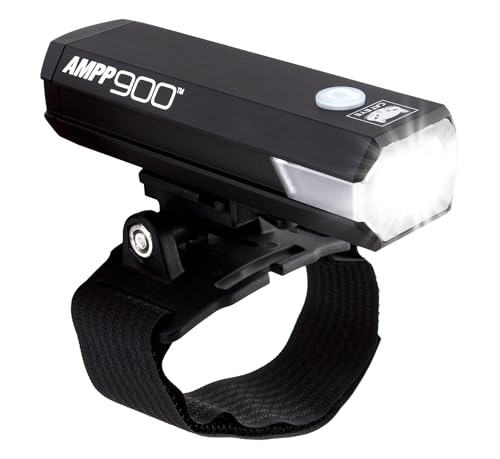 CATEYE AMPP USB Rechargeable Bike Light | Commuters, Road Cyclists & Mountain Bikers, Day & Night Riding Modes, IPX4 Waterproof, Tough & Durable - style: Ampp900 Helmet Mount