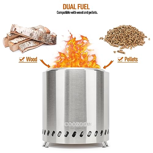 Portable Table Top Fire Pit with Stand, 8.6" Stainless Steel Mini Outdoor Low Smoke Burning Tabletop Firepit Fueled by Pellets or Wood, for Outside Camping - color: Stainless Steel, size: 8.6 Inch