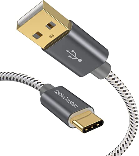 Long USB C to USB A 4FT,USB A to Type C Cord for iPhone/Laptop/Carplay | Anti Tear Braided, 0.5ft~10ft, 3A Fast Charging, 480Mbps, 56Kohm Pull-up Resistor,for Powerbank Cellphone Android Auto - color: Space Gray, size: 4FT