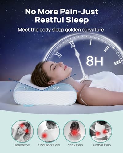 Releep Ergonomic Memory Foam Pillow - Orthopedic Cervical Support Pillow for Neck & Shoulder Pain Relief, Adjustable Contour Pillow for All Sleeping Positions, King Size - size: King Size: 27.6"L x 15.7"W Medium