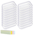 18 Pcs Clear Hard Shell Zipper Case Transparent PVC Zipper Pouches Hard Plastic Makeup Bags Portable Snakes Storage Box for Home Travel Essentials Cosmetic(8.2 x 4.3 x 2 inch)