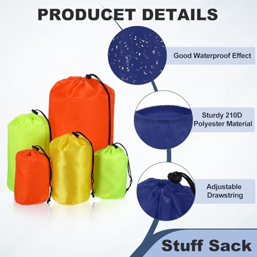 Drawstring Bag with Toggle Cinch Sack and Ditty Pouch Durable Ditty - color: Sapphire, size: 6x12inch