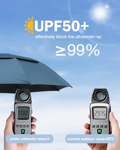 Gonex 62/68/72/80 Inch Golf Umbrella, Auto Open, Windproof, UV Protection - color: Navy Blue/ Black UV Coating, size: 72 inch