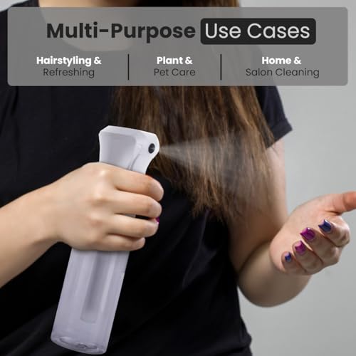 VIGOR PATH Continuous Mist Clear Spray Bottle 200ml Fine Mist for Hair - size: 6.7 Ounces