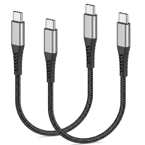 1ft Short USB C to USB C Cable, 2Pack Type C Fast Charging Cord for Car | Short USBC Cable for iPhone 17 16 15 Pro Max, iPad, MacBook, Samsung Galaxy S25 S24 S23 Ultra Pixel, USBC to USBC Cable 1 ft - size: 1 Feet, style: USB C to USB C