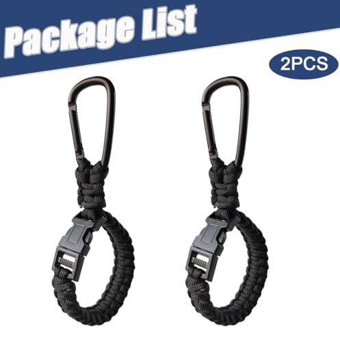 2 PCS Baseball Glove Clip for Hanging Bags, Paracord Gear Holder with Hook Clip, Portable Sports Equipment Drying Rack for Baseball Softball Gloves, Travel Accessory for Athletes - style: 2-Black