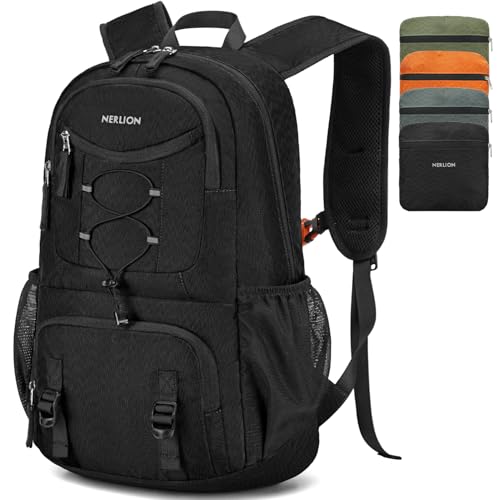 Nerlion 35L Hiking Backpack Travel Backpack for Men Women Camping Waterproof Outdoor Hiking Daypack Lightweight Backpack Black - color: Black 2