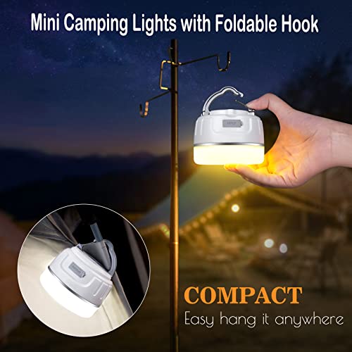 Sinvitron LED Camping Lantern Rechargeable with Remote Control - 1000LM 150H Runtime Tent Light, 5200mAh Water-Resistant Emergency Light for Hurricane Power Outages, Hiking Home - style: 1Pack White
