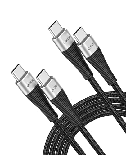 USBC Cable, 100W Type C to Type C Fast Charging Cable USB C 3FT, 2 Pack | Nylon Braided iPhone Charging Cord for iPhone 17 16 15, iPad Pro, Air, Mini, MacBook Pro, Air, Samsung Galaxy, Pixel 10, Moto - color: Black, size: 3 FT - 2 Pack, style: USB C to US