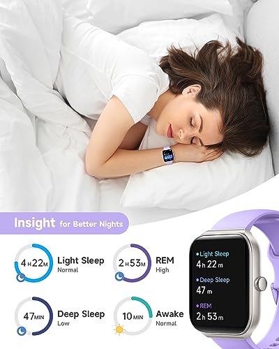 1.95" Smart Watch for Women with ALEXA, Fitness Watch for Android iOS Phone - color: Lilac