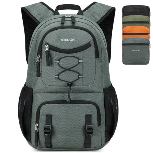 Nerlion Lightweight Foldable 35L Hiking Backpack Travel Backpack for Men Women Camping Waterproof Outdoor Hiking Daypack Backpack Dark Gray - color: Dark Gray