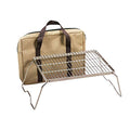 REDCAMP 13.6" Small Folding Campfire Grill, 304 Stainless Steel Firepit Grill Grate, Heavy Duty Portable Camping Grill with Carrying Bag for Outdoor Cooking Backpacking Hiking Picnics BBQ - size: 13.6"x9"