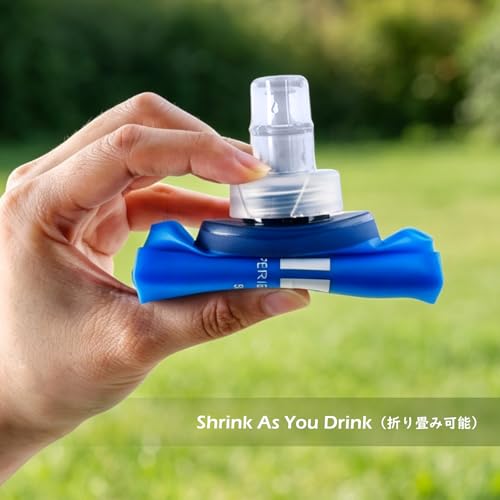 TRIWONDER TPU Soft Folding Water Bottles BPA-Free Collapsible Flask for Hydration Pack - Ideal for Running Hiking Cycling Climbing (500ml/16.9oz - Pack of 2) - color: 500ml/16.9oz - Pack of 2
