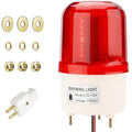 110V AC LED Rotating Strobe Beacon Warning Light, No Buzzer | Revolving Signal Lights for Emergency, Industrial Signal, High Visibility - style: No Buzzer