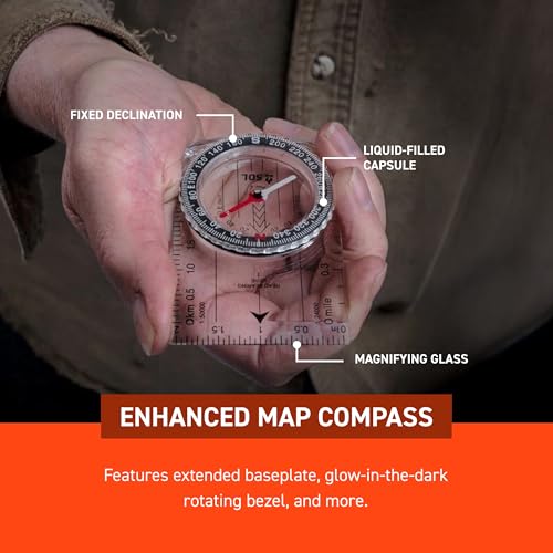 SOL Map Compass for Hiking Gear Survival, Pack of 3