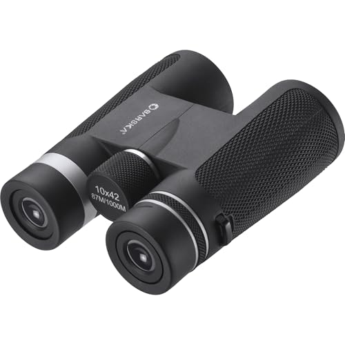 Barska Lucid View Compact Binoculars - Roof Prisms, Fully Coated Optics, Center Focus, Rubber Armor Grip – Lightweight for Hiking, Bird Watching, Travel - size: 10x42